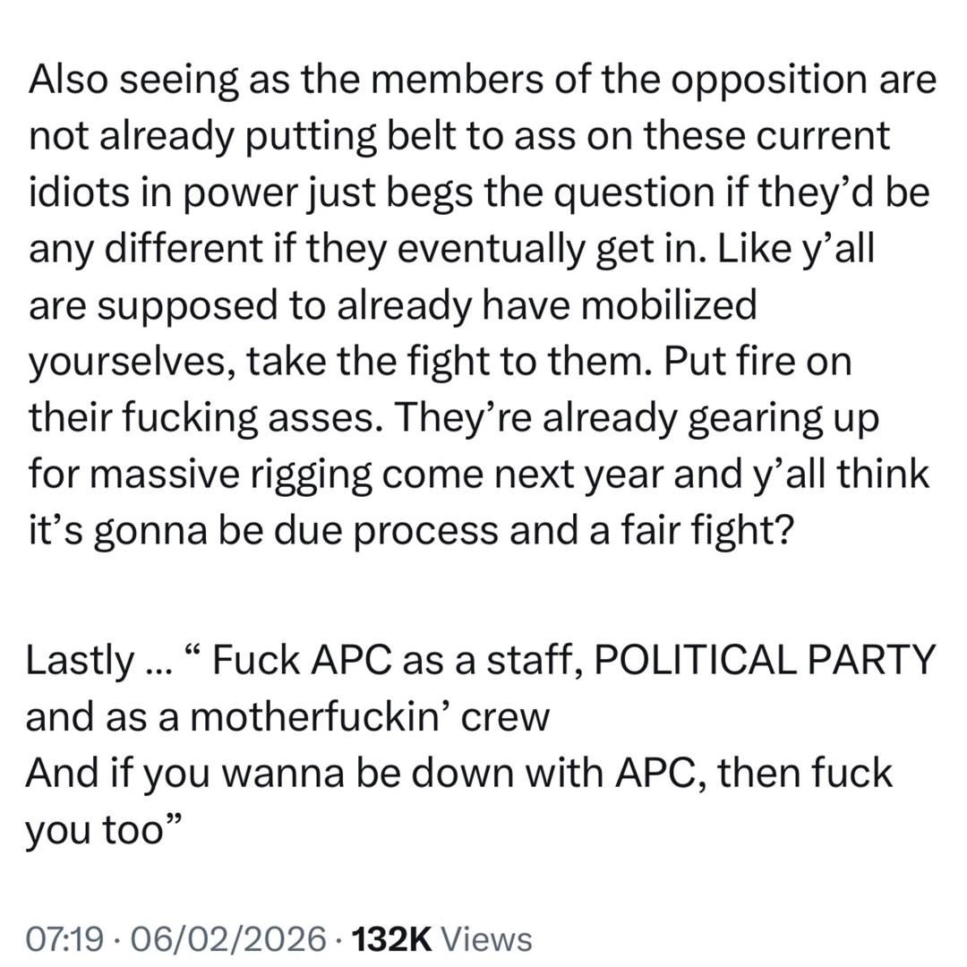I need them ALL publicly sh@med, hung From the gallows, incarcerated and treated like the absolute cancer that they are? - Rapper Ycee shares his wishes for the present APC administration in 2027
